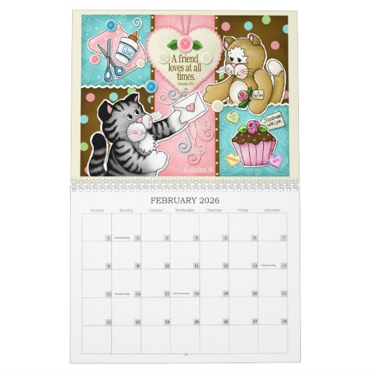 "Sagesse et Whimsy" Calendrier des Ecritures 2025 (Feb 2026)