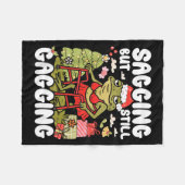 Sagging But Still Gagging Frog Funny Cringe Meme C Fleece Deken (Voorkant (Horizontaal))