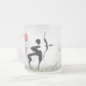 Saggitarius Frosted Glass Mok (Voorkant links)