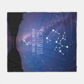 Saggitarius | Gepersonaliseerde zodiac-constellati Fleece Deken (Voorkant (Horizontaal))