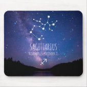 Saggitarius | Gepersonaliseerde zodiac-constellati Muismat (Voorkant)