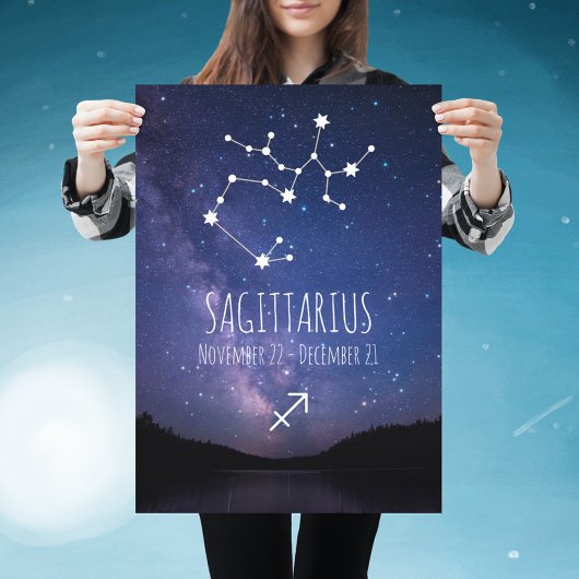 Saggitarius | Gepersonaliseerde zodiac-constellati Poster