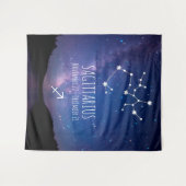 Saggitarius | Tapisserie d'astrologie personnalisé (Devant (Horizontal))