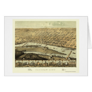 Saginaw, carte panoramique de MI - 1867
