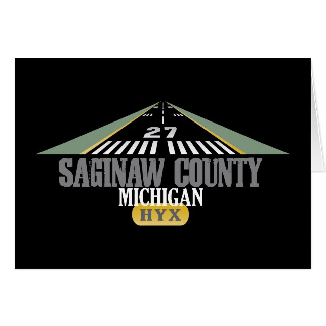 Saginaw County - Vliegveld Runway (Voorkant Horizontaal)