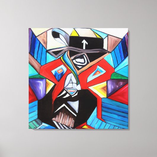 Saginaw Grant Cubism Picasso Inspired Painting Canvas Afdruk (Voorkant)