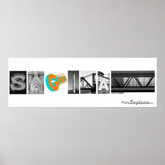 Saginaw Letters Poster (Voorkant)