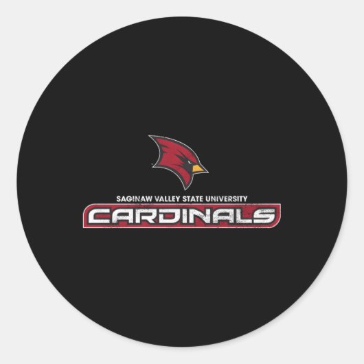 Saginaw Valley State SVSU Kardinalen Groot Ronde Sticker (Voorkant)