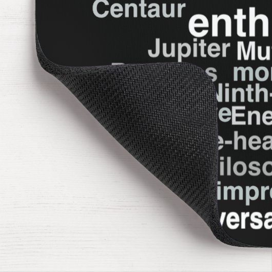 Sagitarrius persoonlijkheidskenmerken word cloud c muismat (Hoek)