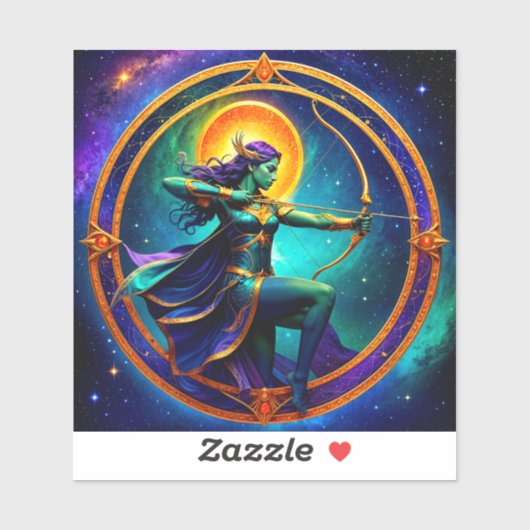 Sagittaire Stickers Zodiac, Zodiaque Céleste (Feuille)
