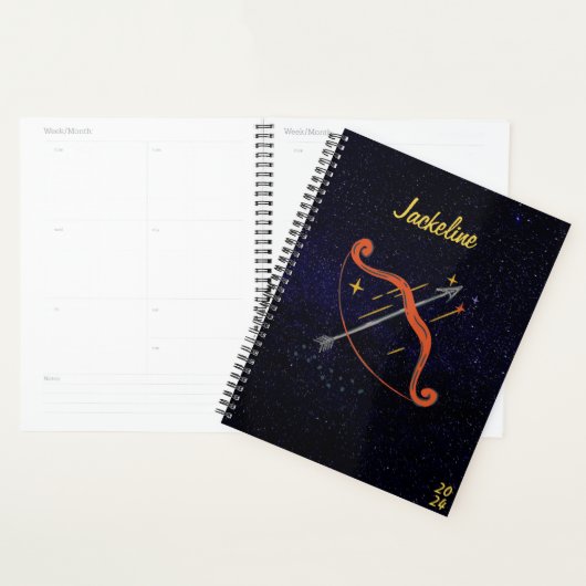 Sagittaire Zodiac l Galaxy Sky Star Calendrier (Devant avec enveloppe)