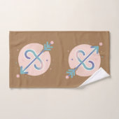SAGITTARIUS, abstract ontwerp van het sterrenbeeld Bad Handdoek (Handdoek)