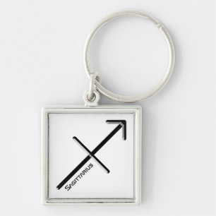 SAGITTARIUS, abstract ontwerp van het sterrenbeeld Sleutelhanger