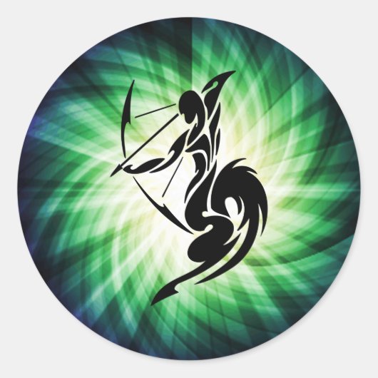 Sagittarius; Archer Ronde Sticker (Voorkant)