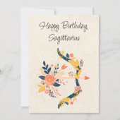 Sagittarius Archer Zodiac Carte Plat Anniversaire (Devant)
