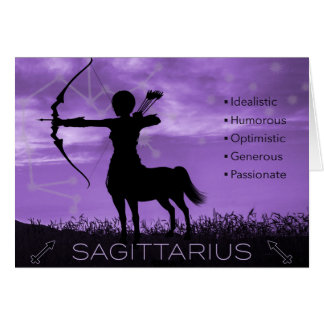 Sagittarius Archer Zodiac Kaart met sporen