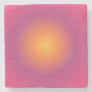 Sagittarius Aura Gradient Zodiac, Paarse geel Stenen Onderzetter