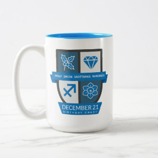 Sagittarius Birthday Crest™ December 1-21 Mug Tweekleurige Koffiemok