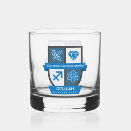 Sagittarius Birthday Crest™ December 1-21 Whisky Glas
