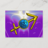 SAGITTARIUS - blauw paars roze violet Visitekaartje (Achterkant)