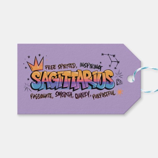 Sagittarius Cadeaulabel (Voorkant (Horizontaal))