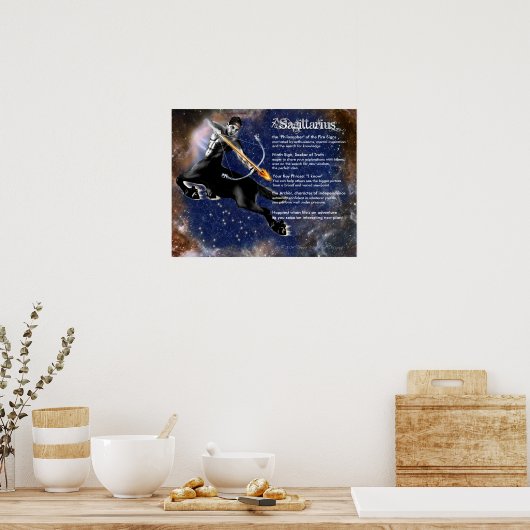 Sagittarius Caractéristiques Poster (Cuisine)