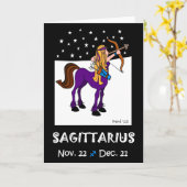 SAGITTARIUS - CARTE DE RÉDACTION ZODIAC (Fleur jaune)