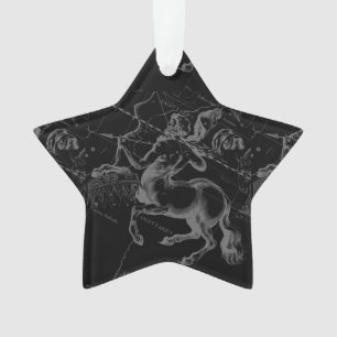  Sagittarius Constellation Black Hevelius Ornament