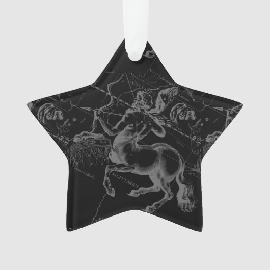 Sagittarius Constellation Black Hevelius Ornament (voorkant)