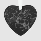  Sagittarius Constellation Black Hevelius Ornament (voorkant)