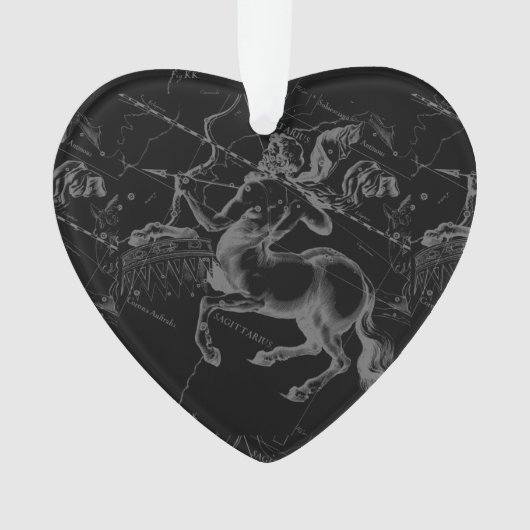  Sagittarius Constellation Black Hevelius Ornament (voorkant)