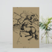 Sagittarius Constellation Carte Engraving Hevelius (Debout devant)