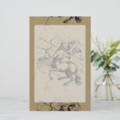 Sagittarius Constellation Carte Engraving Hevelius (Debout devant)