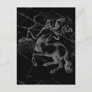 Sagittarius Constellation Classy Hevelius Engaving Briefkaart