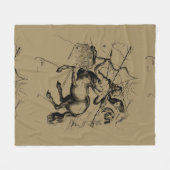 Sagittarius Constellation Hevelius 1690 Engraving Fleece Deken (Voorkant (Horizontaal))