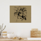 Sagittarius Constellation Hevelius 1690 Engraving Poster (Keuken)
