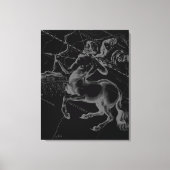 Sagittarius Constellation Hevelius circa 1690 Canvas Afdruk (Voorkant)