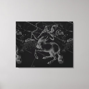 Sagittarius Constellation Hevelius circa 1690 Canvas Afdruk
