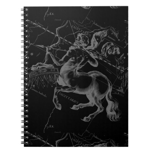 Sagittarius Constellation Hevelius circa 1690 Notitieboek (Voorkant)
