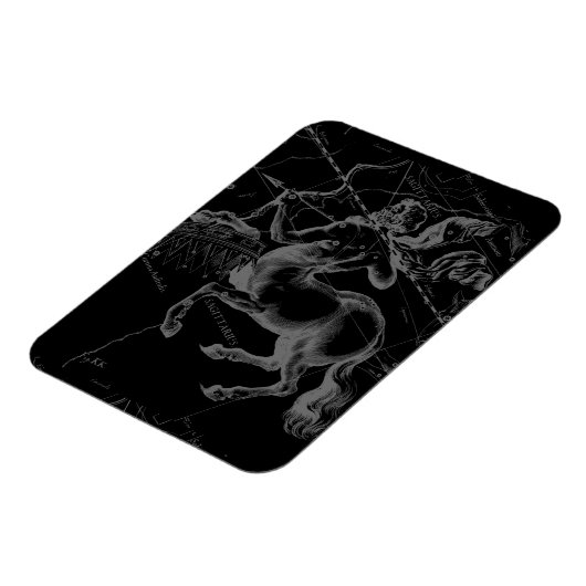 Sagittarius Constellation Hevelius Map on Black Magneet (Linkerzijde)