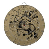Sagittarius Constellation Map Engraving Hevelius Dartbord (Voorkant)