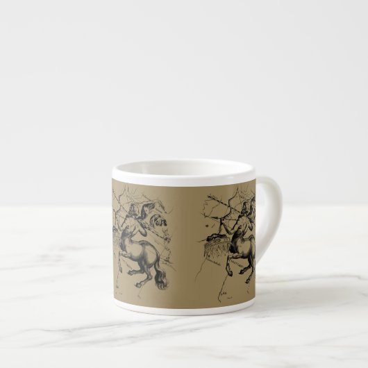 Sagittarius Constellation Map Engraving Hevelius Espresso Kop (Voorkant rechts)