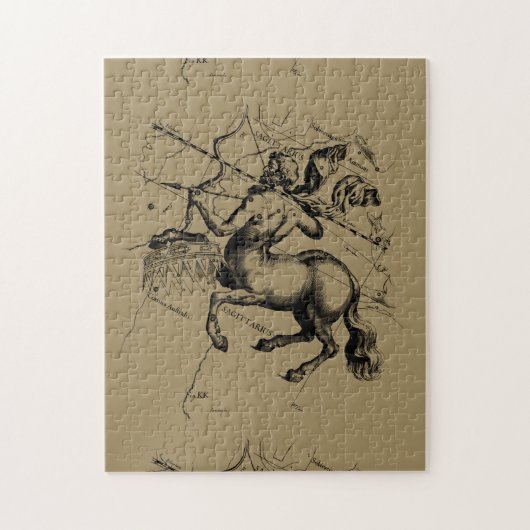 Sagittarius Constellation Map Engraving Hevelius Legpuzzel (Verticaal)