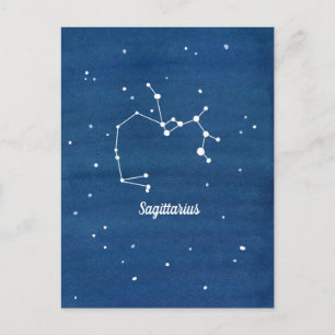 Sagittarius Constellation Night Sky Indigo Briefkaart