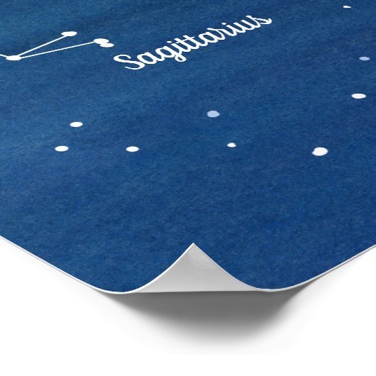 Sagittarius Constellation Night Sky Poster (Hoek)