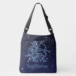 Sagittarius Constellation & Zodiac Sign with Stars Crossbody Tas