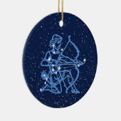 Sagittarius Constellation & Zodiac Sign with Stars Keramisch Ornament (Rechts)