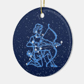 Sagittarius Constellation & Zodiac Sign with Stars Keramisch Ornament (Links)