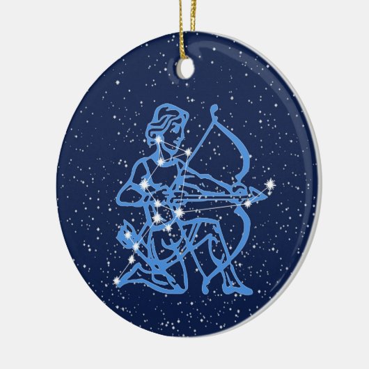 Sagittarius Constellation & Zodiac Sign with Stars Keramisch Ornament (Links)