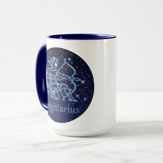Sagittarius Constellation & Zodiac Sign with Stars Mok (Voorkant links)